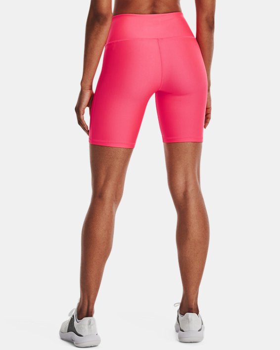 Women's HeatGear® Armour Bike Shorts, Pink, pdpMainDesktop image number 1